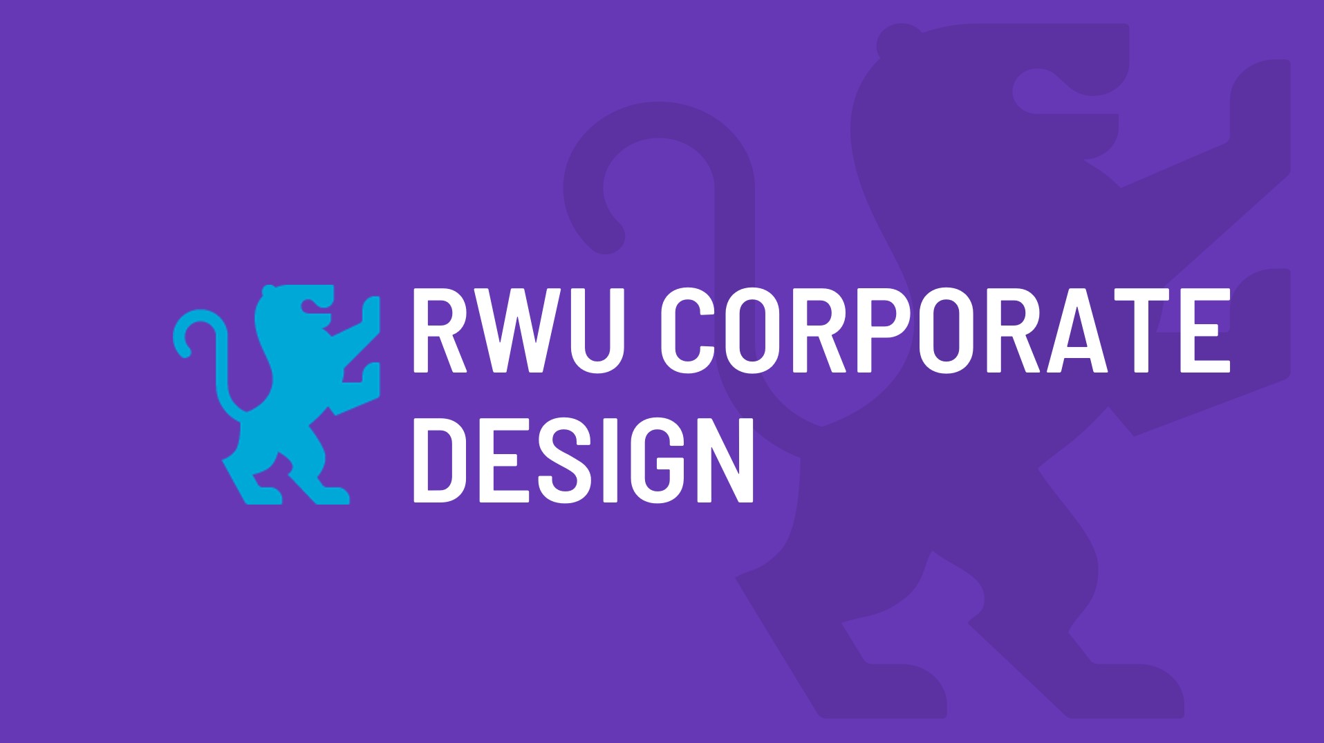 Beschreibung von RWU Corporate Design